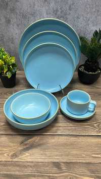 Небесно-голубая чайно столовая посуда Vassila