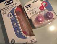 Залъгалка CHICCO 2бр. + Шише CHICCO… Нови!