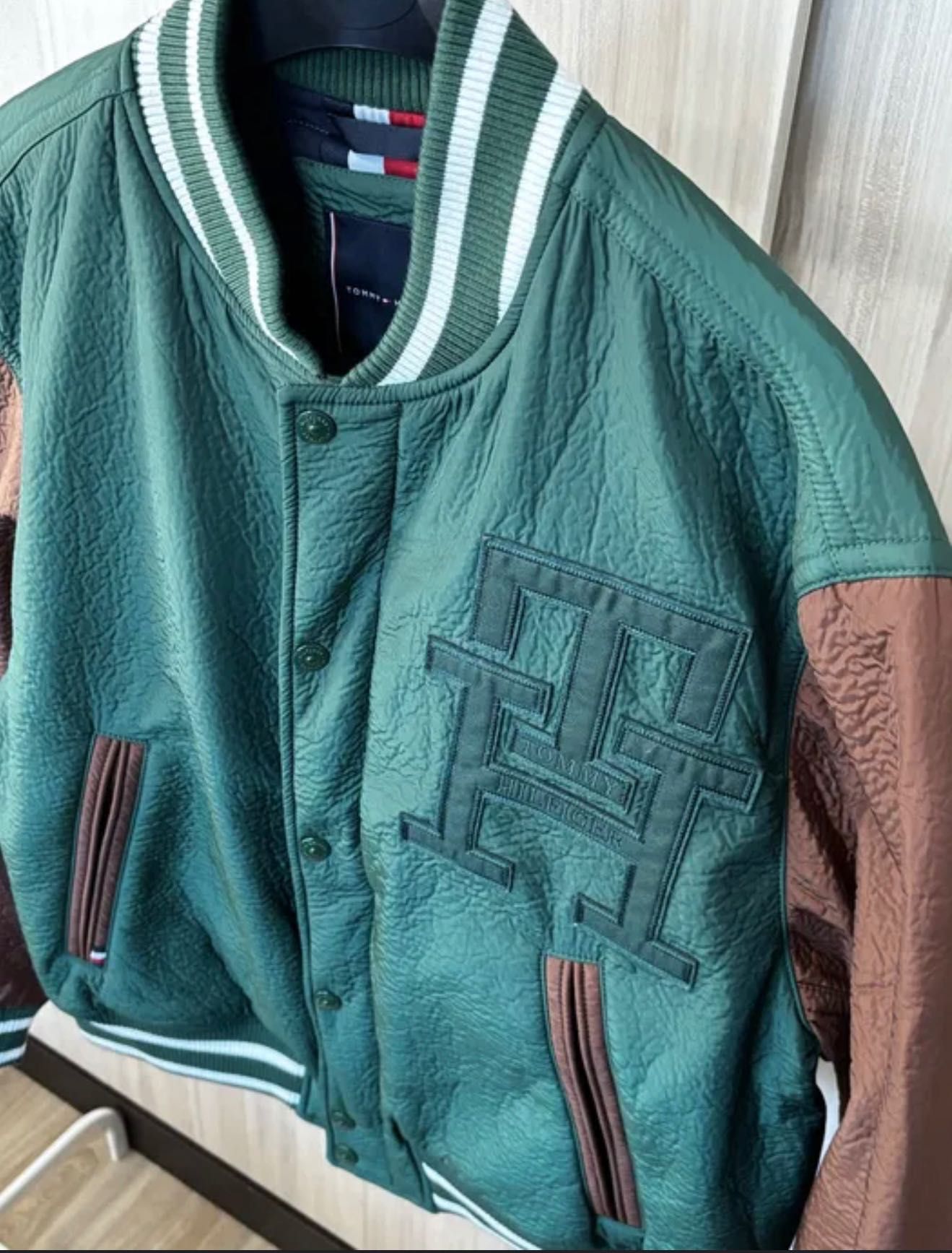 Tommy Hilfiger Colour-Blocked Varsity Jacket.