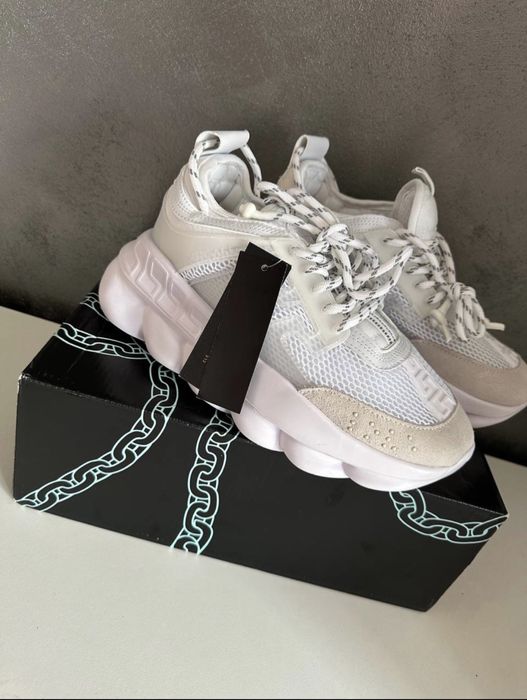 Adidasi Versace Chain Reaction Full White