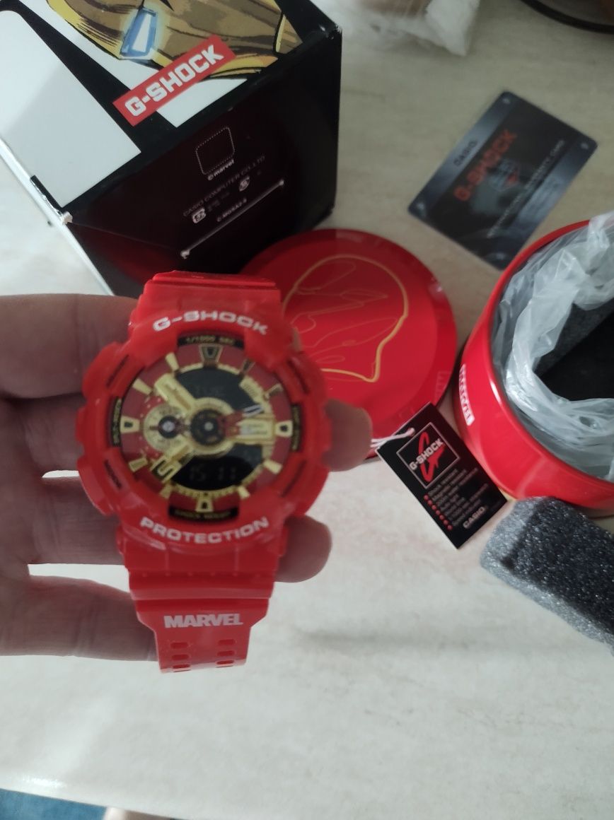 Casio G Shock Marvel iron man  Оригинален Часовник лимитиран
