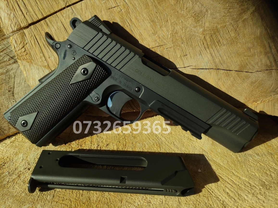 Promotie Colt 1911 FullMetal CO2 PistolAirsoft original +cadouCO2+bile