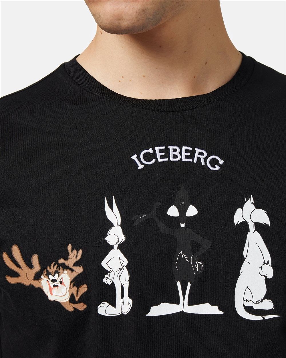 Мъжка тениска Iceberg T-shirt with logo and cartoon graphics