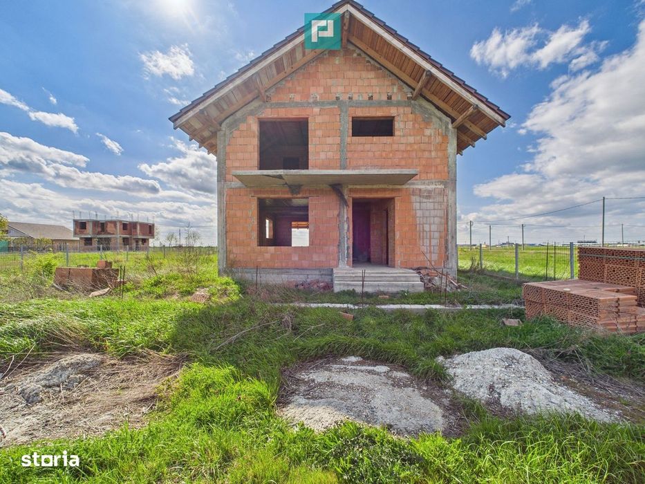 Casă la roșu, teren 600 mp, în Săcălaz