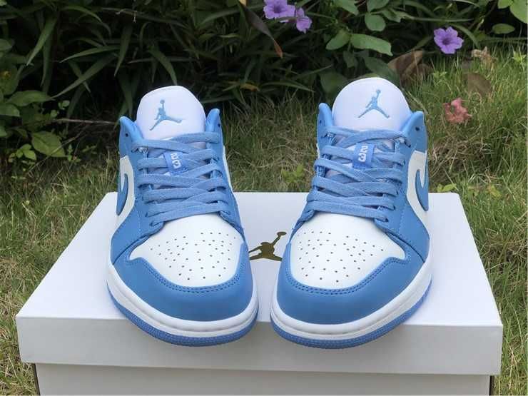 AJ1 low cut, campus North Carolina blue color scheme 37-46