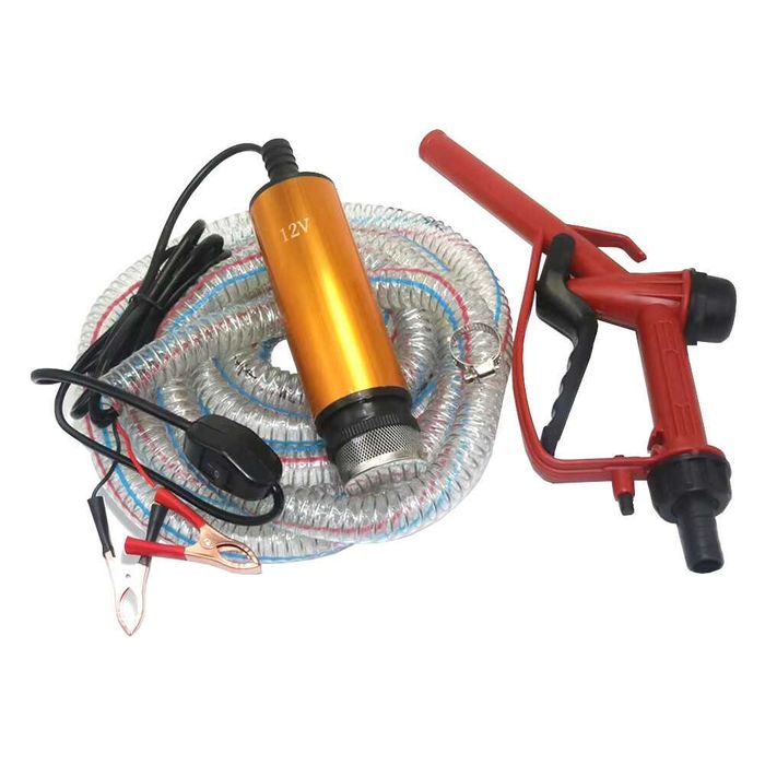 Комплект преносима ел помпа за гориво течности и др с филтър 12V