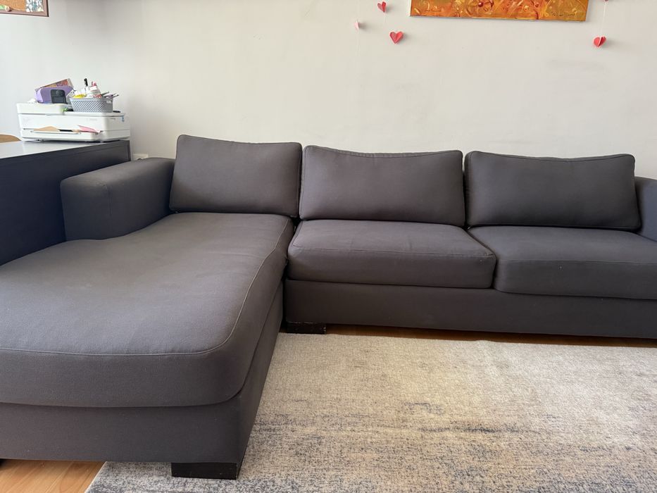 Стилен Ъглов диван сив