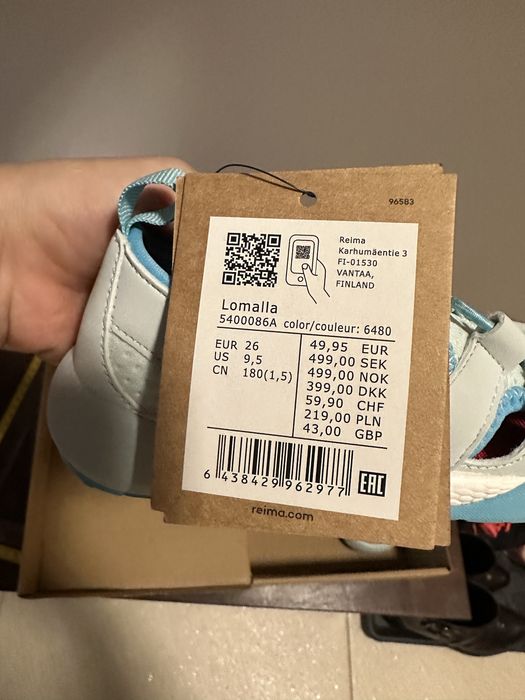 Sandale de mers sportiv, Reima Lomalla, unisex, 26 EU, 17 cm - NOI