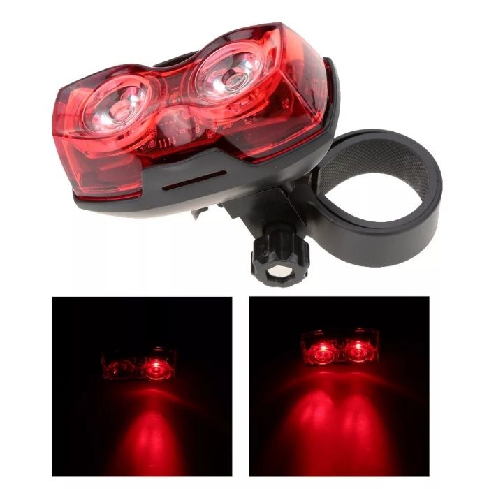 Raypal stop bicicleta super luminos 2 led baterii AAA