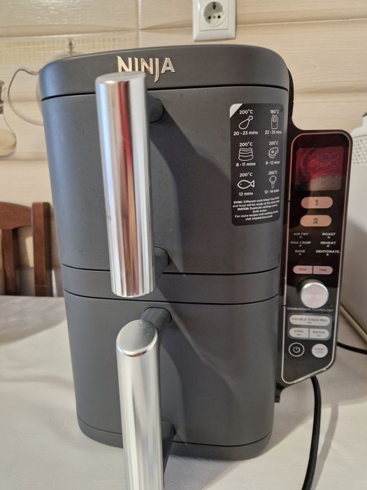 Airfryer Double Stack XL SL400, 2470W, 9.5L, 6 funcții de gătit, gri N