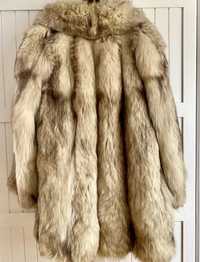 палто естествена кожа, размер 36-38, дължина 85 см