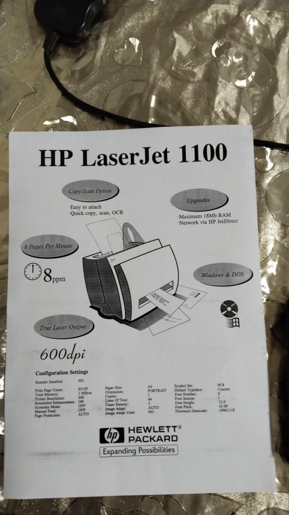 Printer HP laserJet 1100