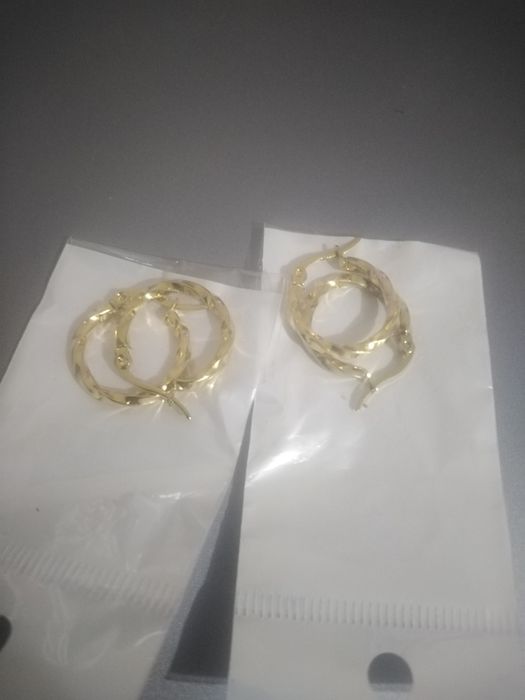 5 perechi cercei placati aur 14k