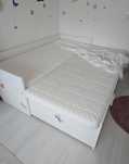 Divan BRIMMES Ikea cu 2 sertare + saltele + topper