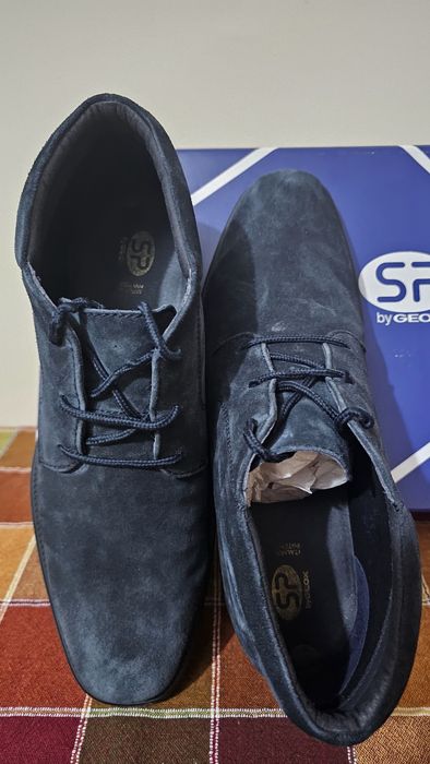 Ghete Geox piele întoarsă albastru mărimea 44