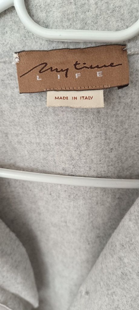 Sacou gri din lână made în Italy marca My Time marime 38/ M
