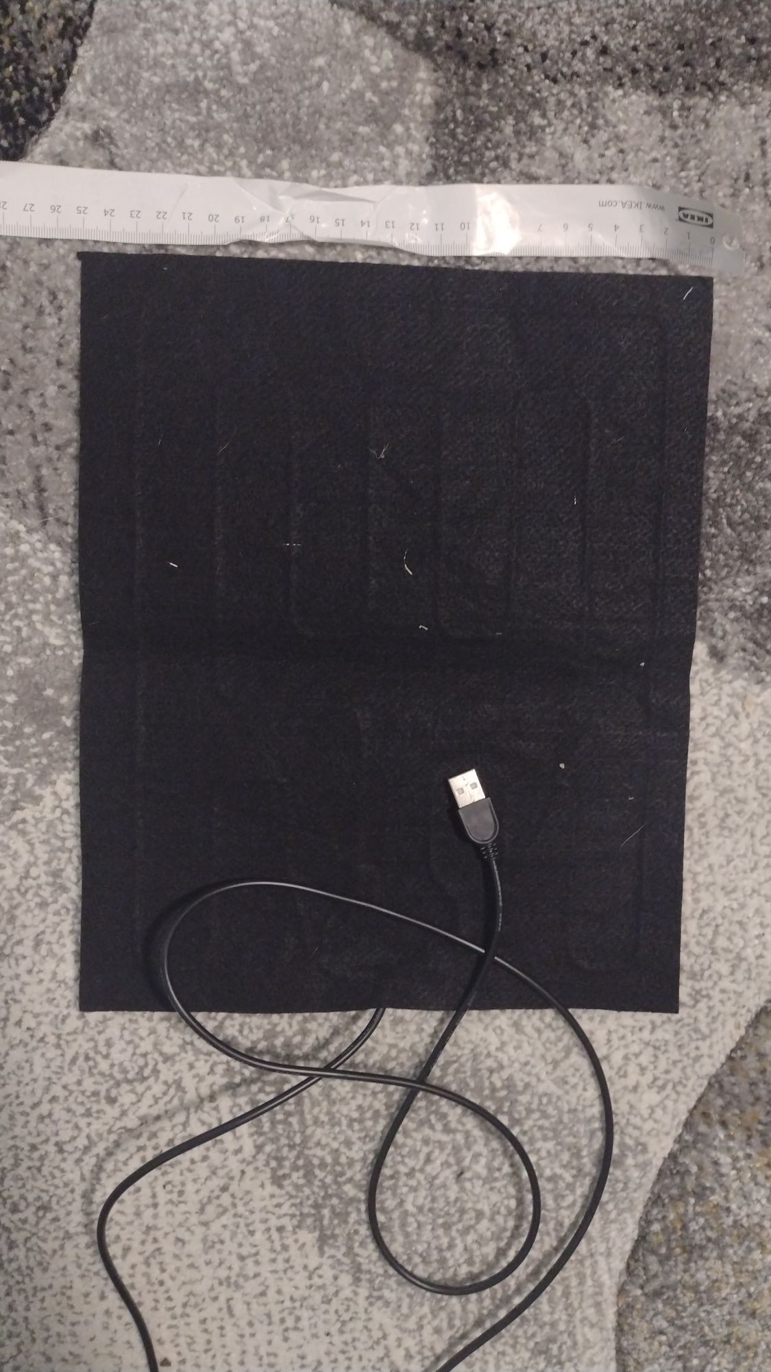 Електрическа нова нагревателна подложка с USB, сива,