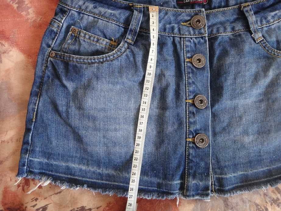 Дънкова пола отпред с копчета