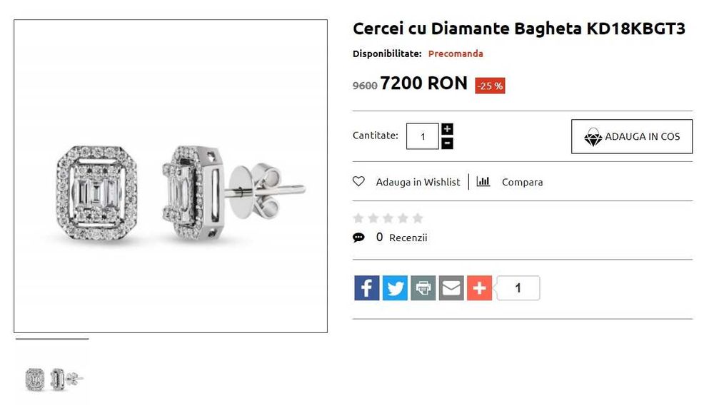 Cercei diamante Kara Diamond