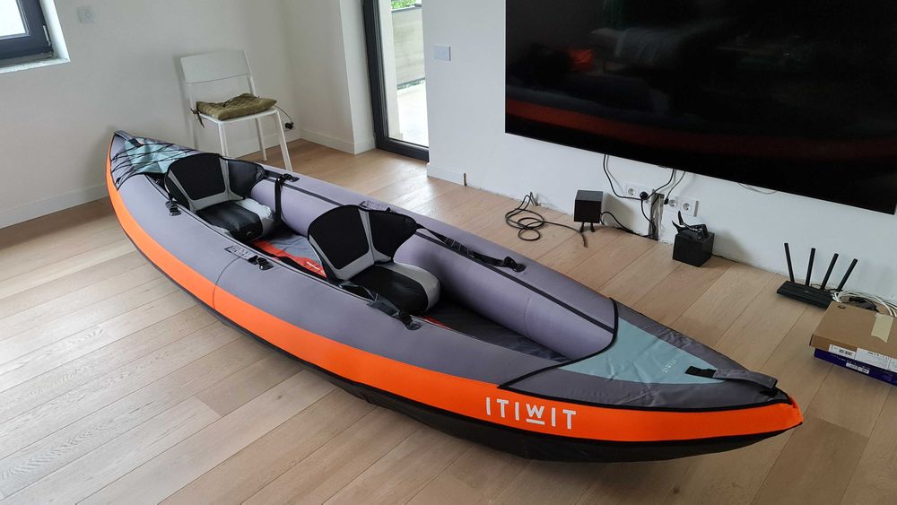 CAIAC - CANOE gonflabil ITIWIT 3 locuri + POMPA + 2 VASLE