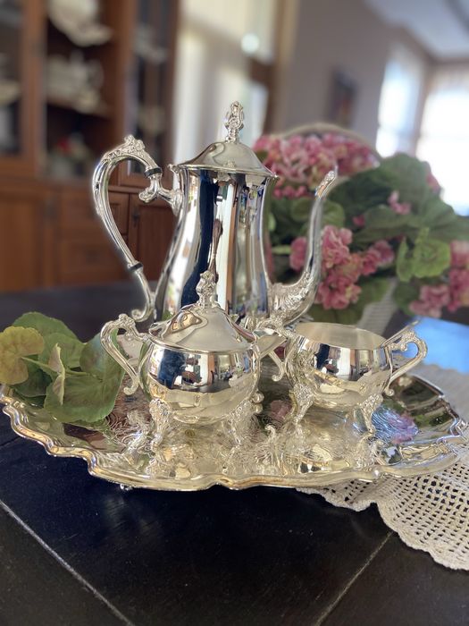 Винтидж посребрен сервиз