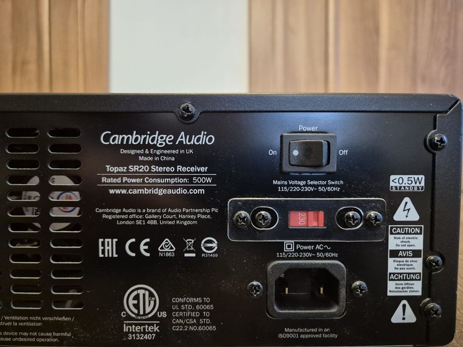 Receiver Stereo Cambridge Audio Topaz SR20 cu DAC Optic 100w/8 ohm