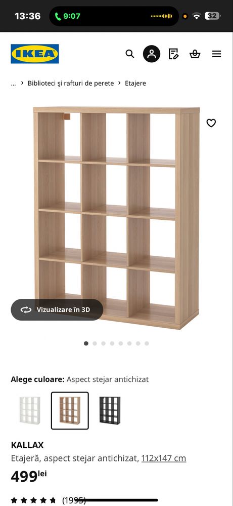 Rafturi Ikea Kallax NOI, SIGILATE