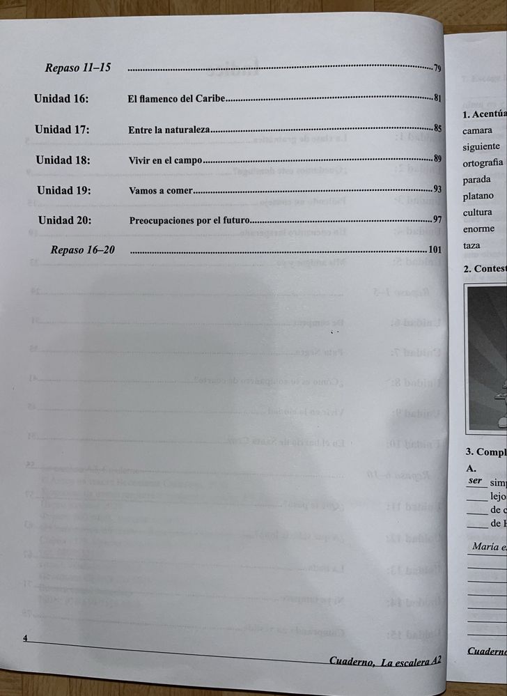Учебна тетрадка по испански език - La escalera A2 - Cuaderno