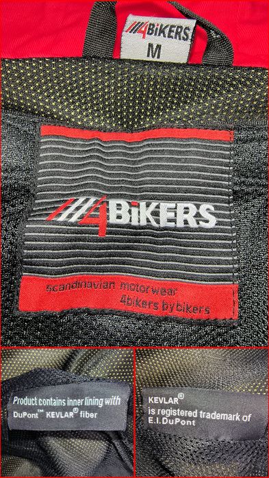 Hanorac moto cu Kevlar și protecții, 4Bikers, M