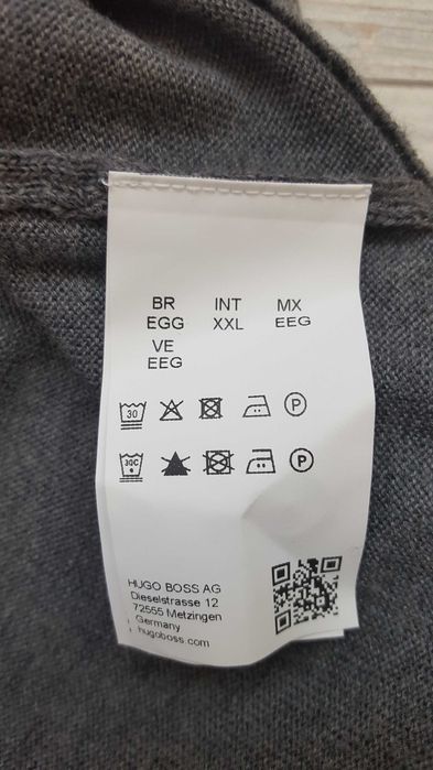 Нова сива мъжка блуза с дълъг ръкав HUGO BOSS р-р XXl