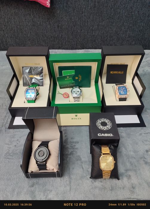 Часы наручные! Rolex, Richard Mille, Casio, Eutour