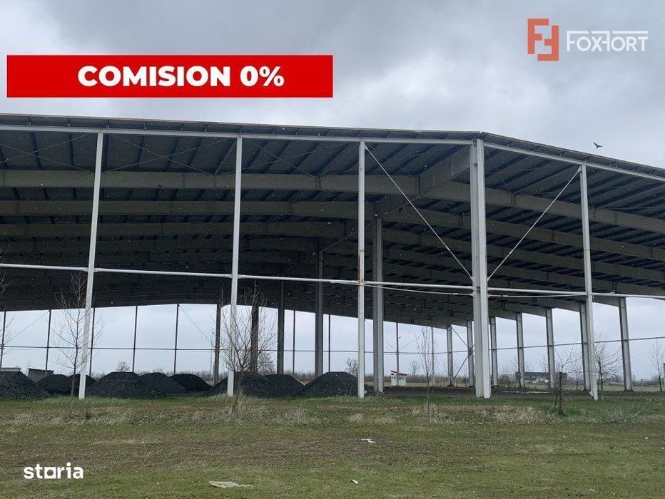 COMISION 0% Hala industriala 5500 mp utili zona de Nord Timisoara - ID