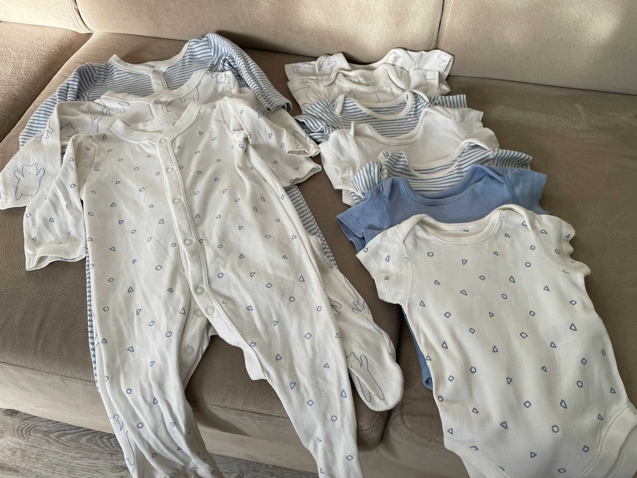 Set pijamale si body bebe Marks & Spencer, bumbac - 10 piese, OCAZIE