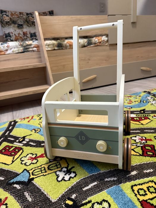 Детска дървена проходилка Little Dutch - Vintage, вагонче