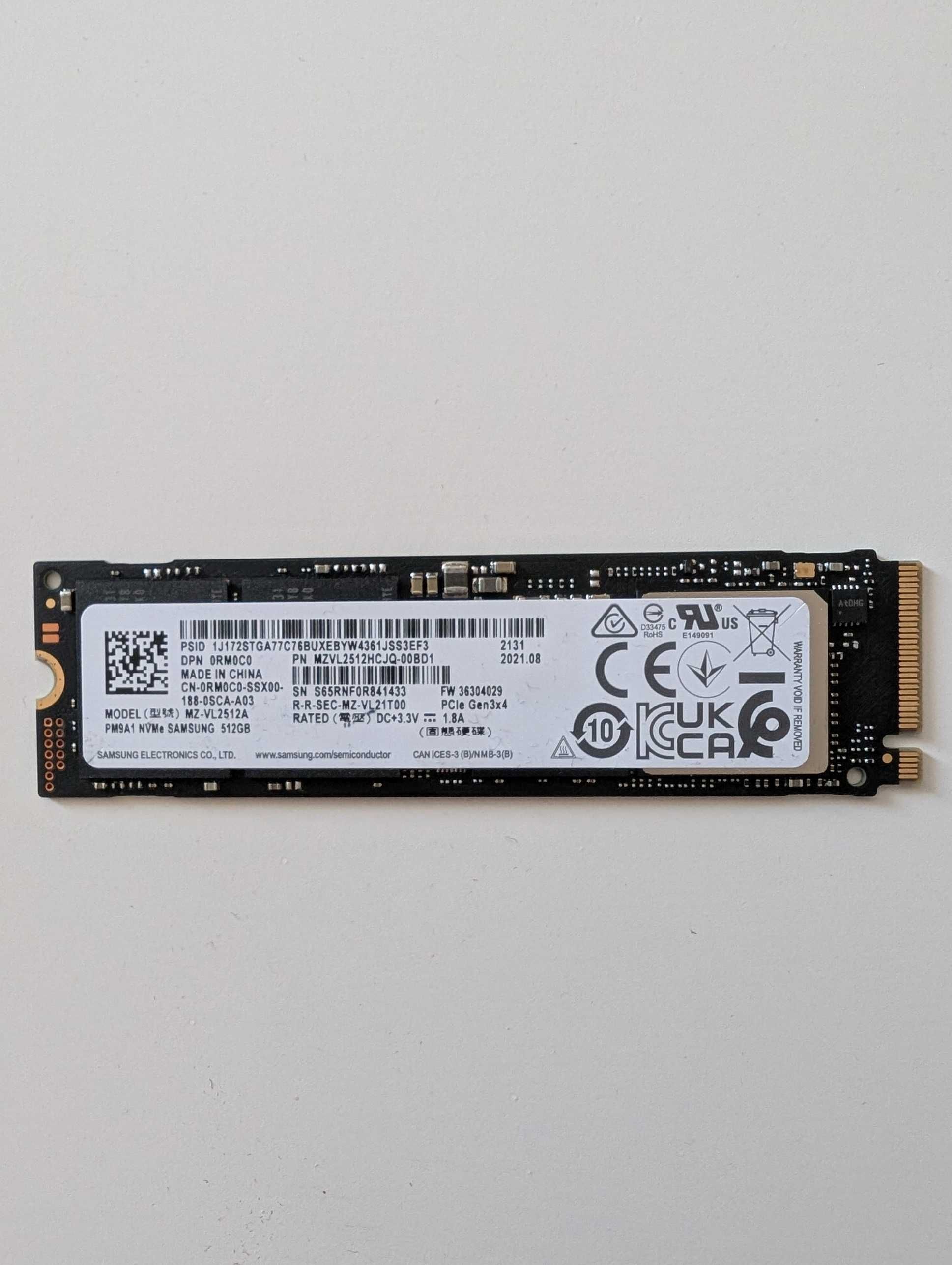 Samsung SSD PM9A1 NVMe 512GB
