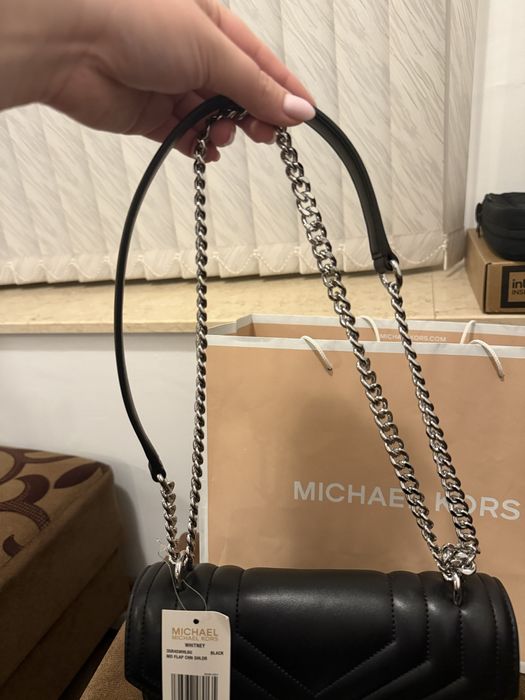 Дамска чанта с регулируема дръжка от еко кожа -whitney MICHAEL KORS