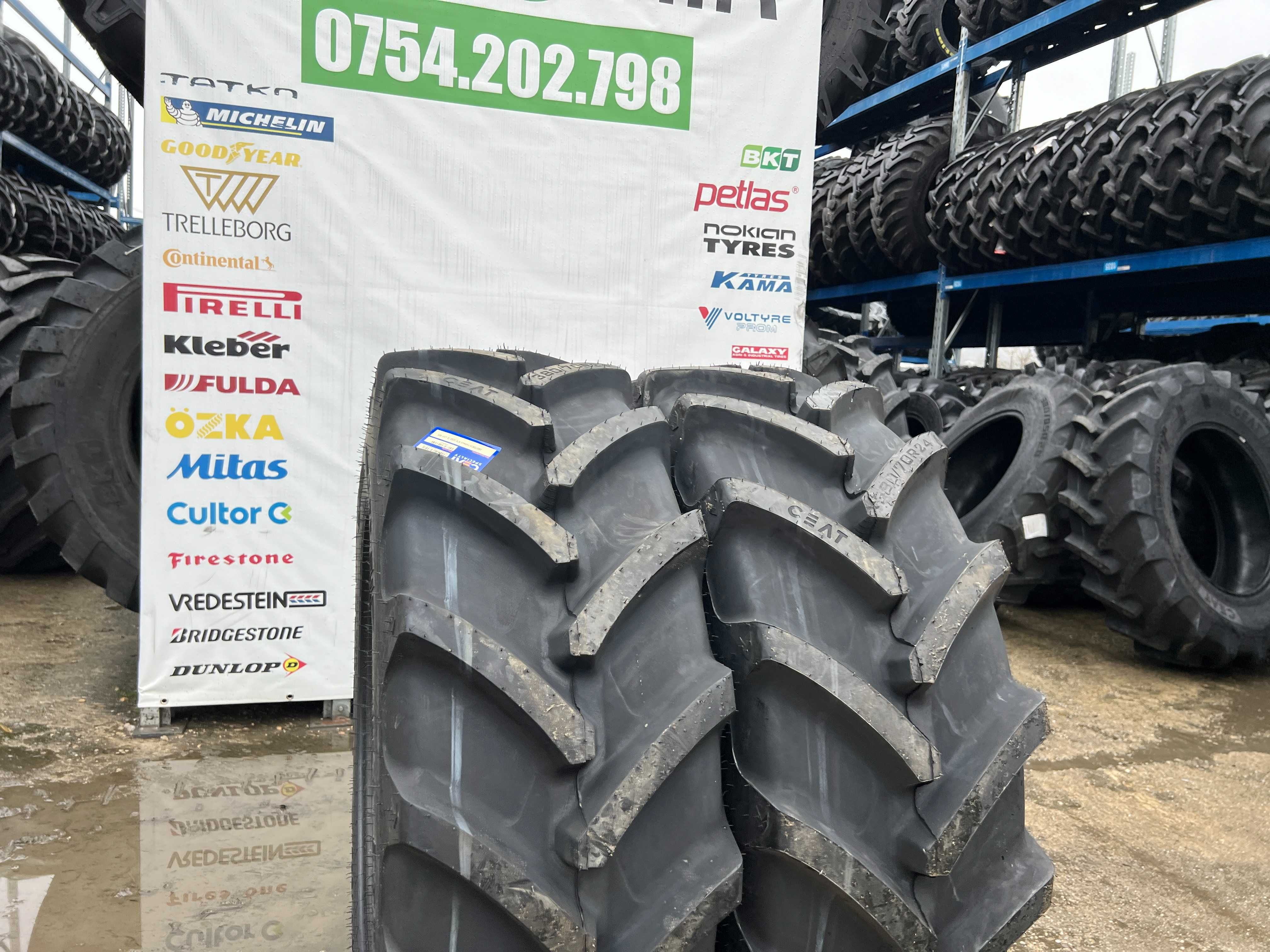 Anvelope radiale noi 380/70 R24 pentru tractor cu garantie