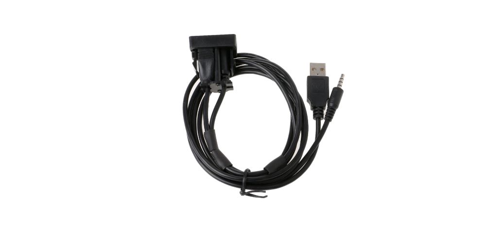 Cablu Auxiliar Extensibil Universal cu port USB si Jack 3.5mm