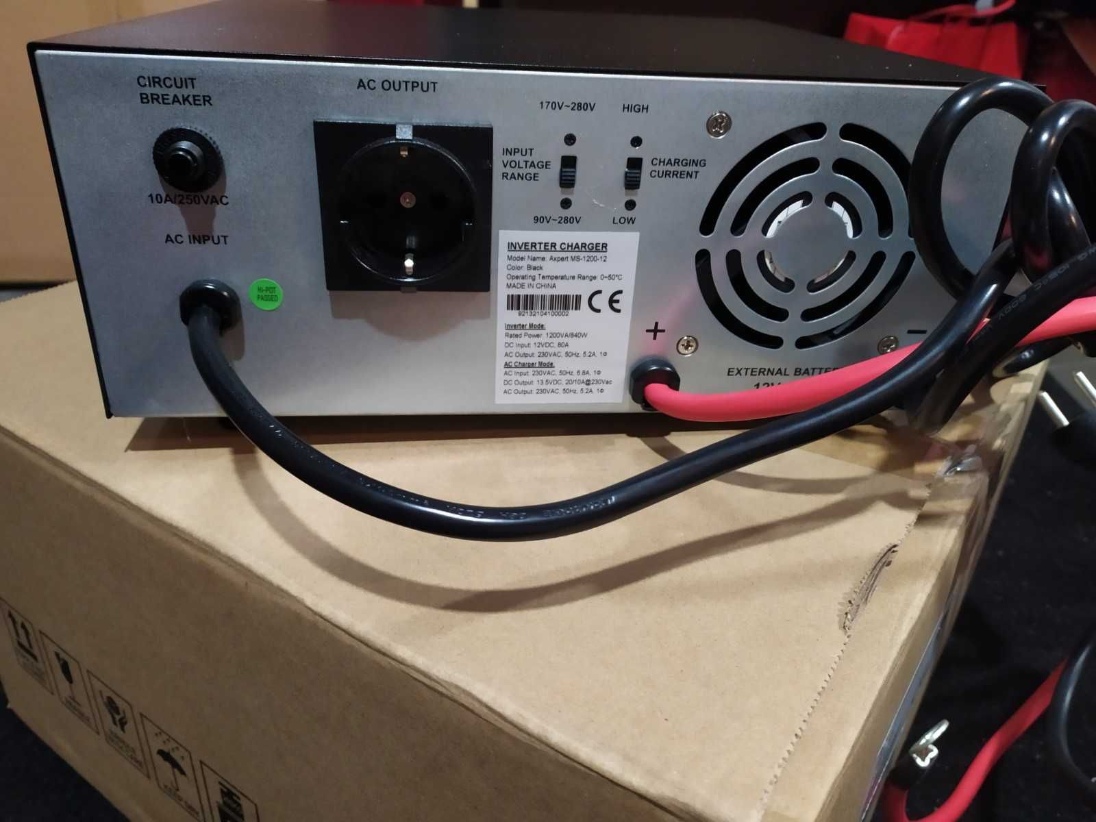 UPS 1200w Чиста синусоида и тягов акумулатор 100ah за камини и др.