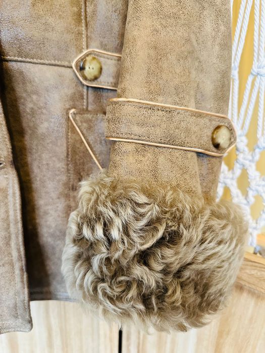 Haina dama din piele si blana oaie