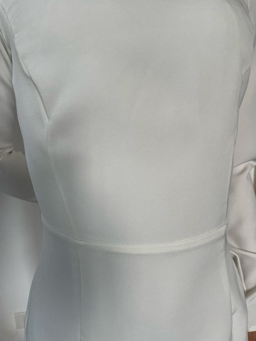 Rochie albă cu trenă, pentru cununie civila  sau nuntă