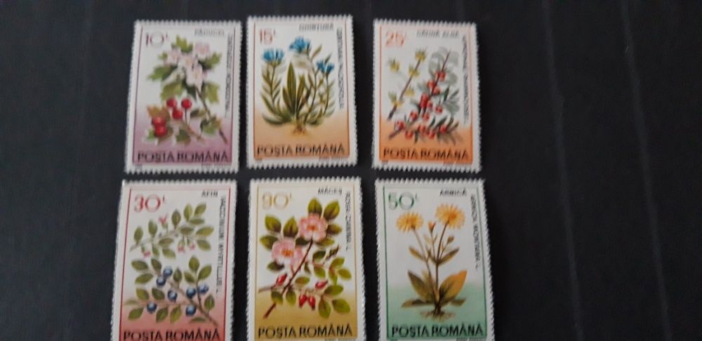 Timbre Romania-flora,nestampilate. 8 poze