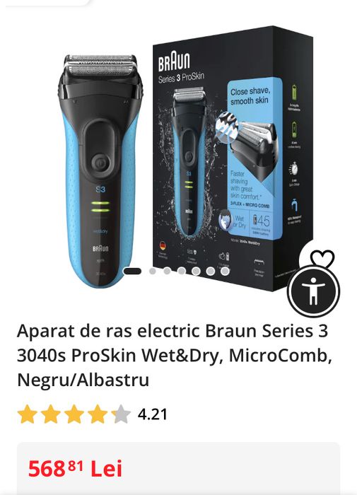 Braun Proskin S3 model 3045s. Sigilat