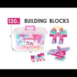 Set Cuburi de Constructie, Building Blocks, 130 piese, Multicolore