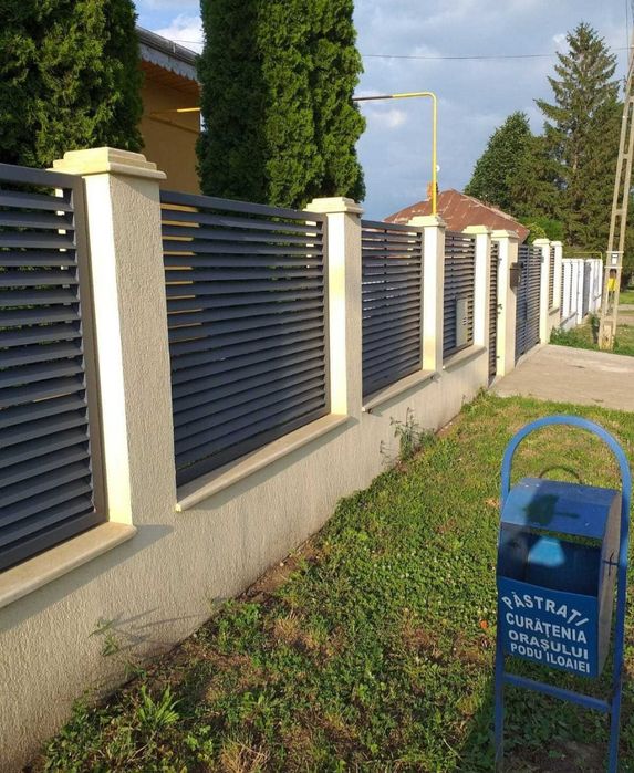 Construim garduri si porti din sipca metalica, panouri stil jaluzele,
