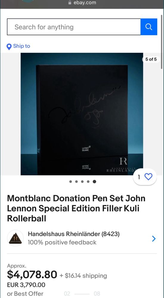 Pix Montblanc Donation Pen John Lennon, Ediție specială