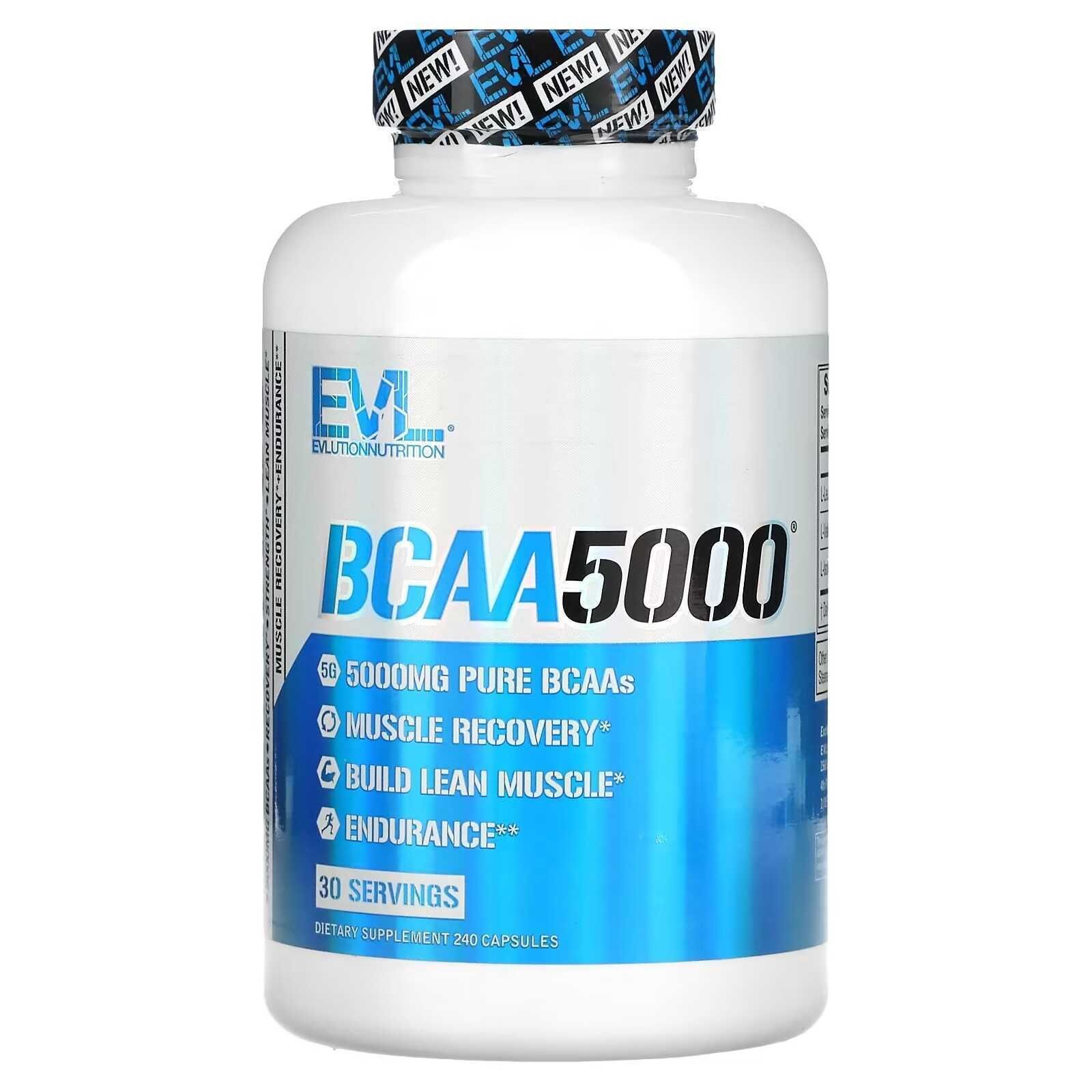 EVLution Nutrition BCAA5000, 240 капсули