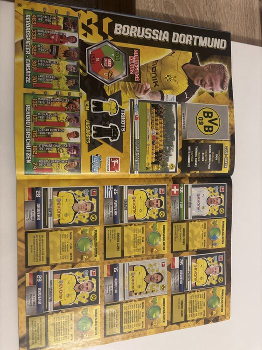 Попълнени албуми Topps Бундеслига 2015/16 и 2017/18