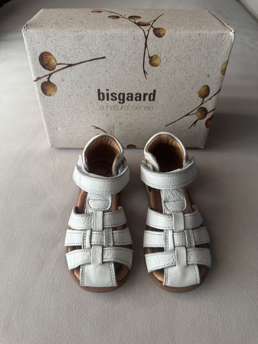 Sandale Bisgaard First Step piele, alb, marimea 24