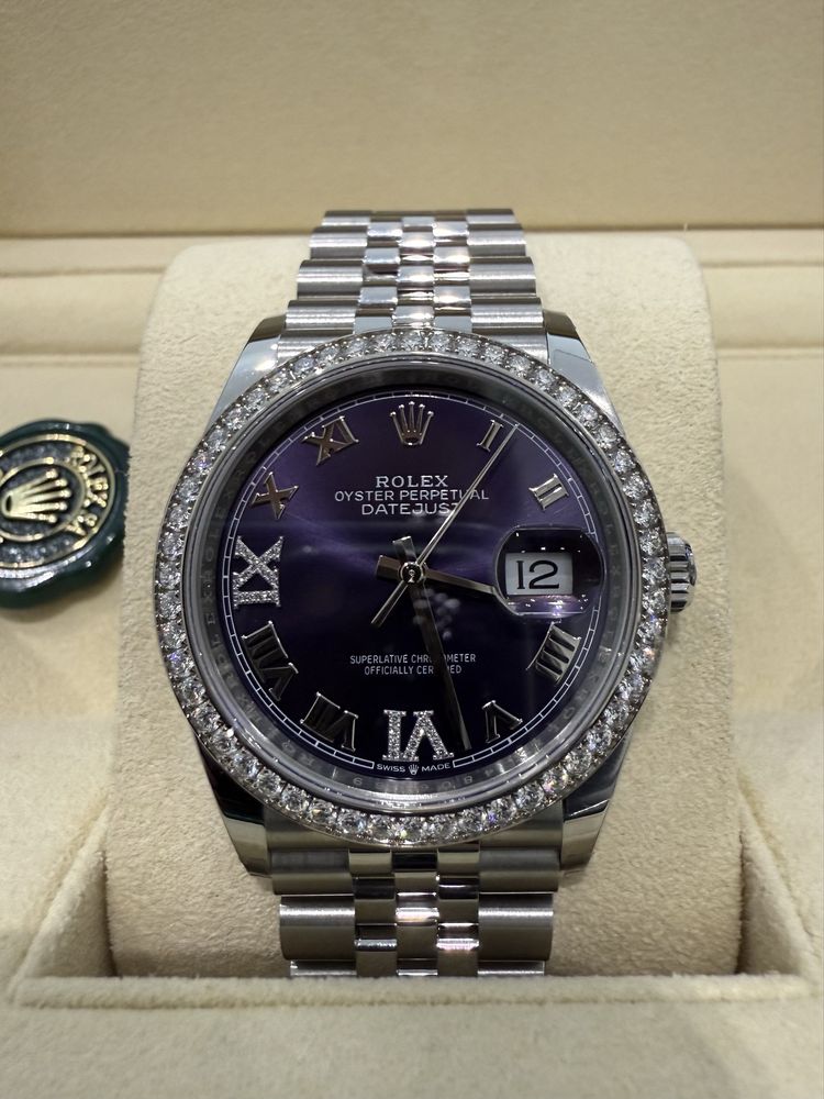 NEW Rolex Datejust 36mm Steel and White Gold 126284rbr